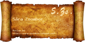 Sára Zsombor névjegykártya